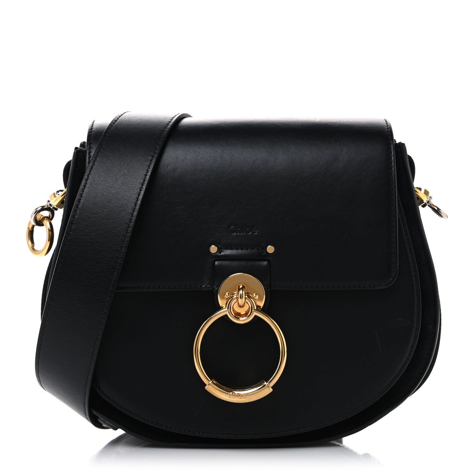 Chloe Calfskin Suede Large Tess Bag Black 1 of 10
