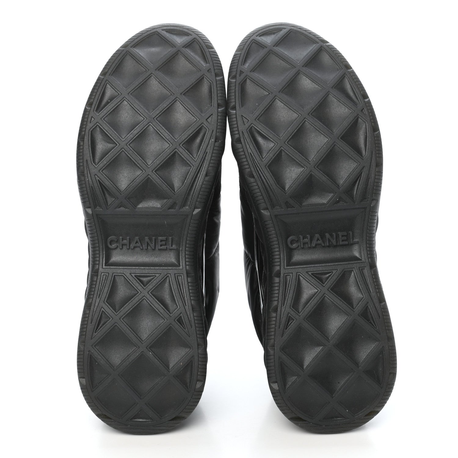 Chanel Nylon Suede Calfskin CC Sneakers 38.5 Black 5 of 8
