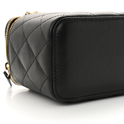 Chanel Caviar Quilted Small Vanity Case With Chain Black 8 of 11