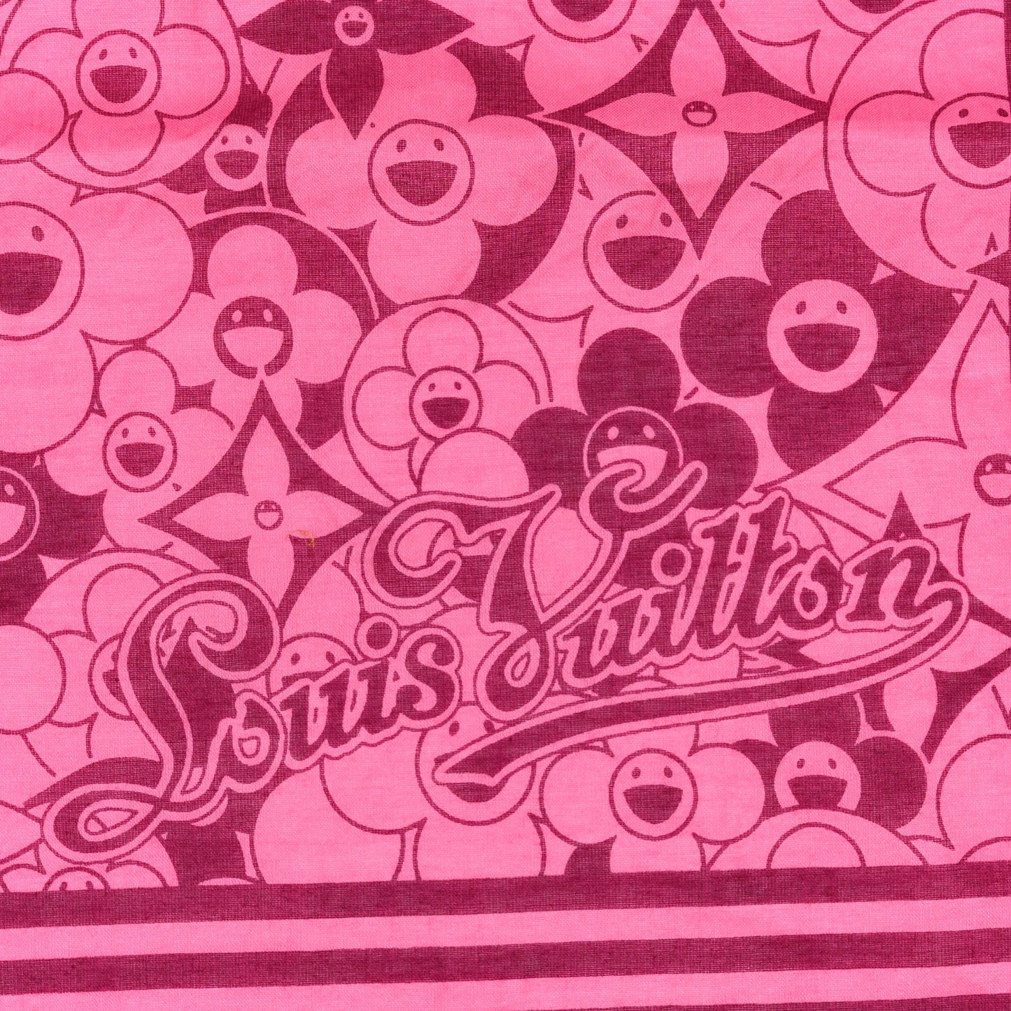 Cotton Takashi Murakami Cosmic Blossom Square Scarf Pink