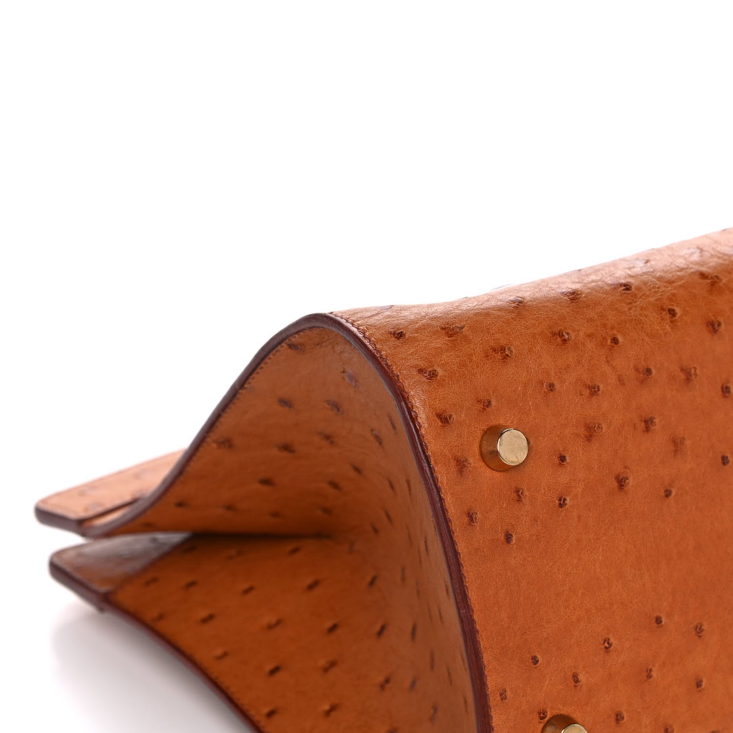 Ostrich Muzo Shoulder Bag Gold