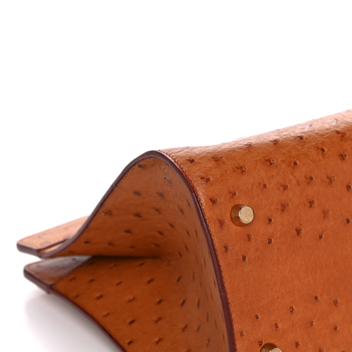 Hermes Ostrich Muzo Shoulder Bag Gold 9 of 12