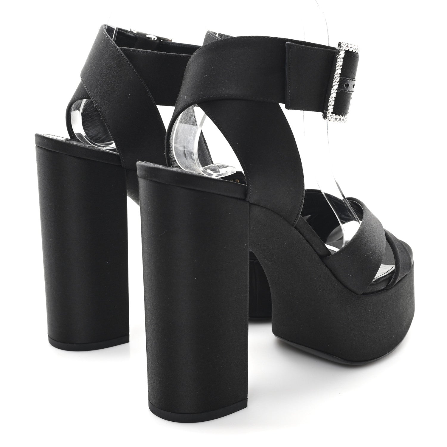 Saint Laurent Raso Regale Bianca 85 Platform Sandals 39 Black 5 of 10