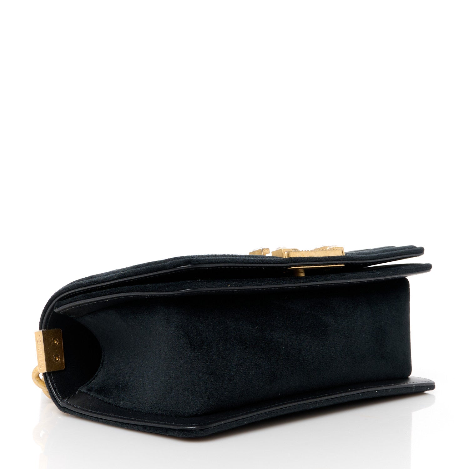 Chanel Velvet Strass Quilted Small Boy Flap Black 4 of 11