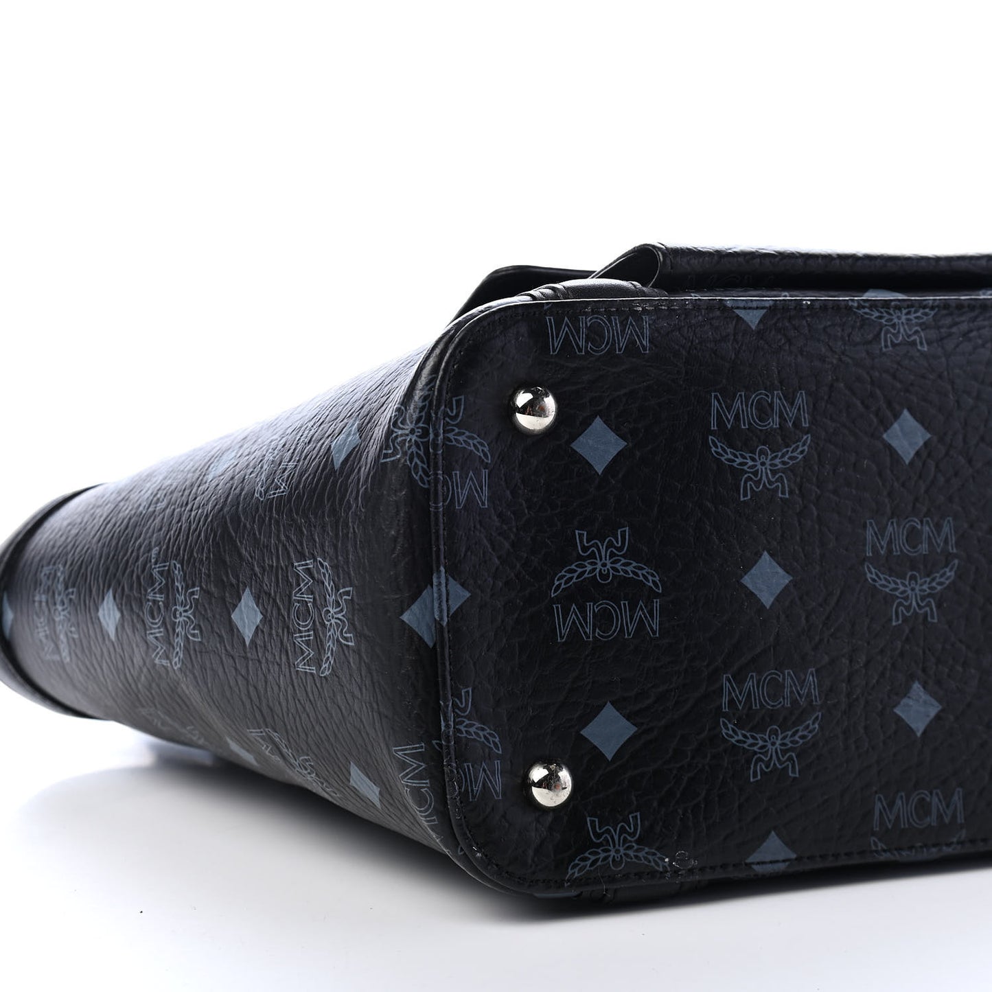 Visetos Calfskin Top Handle Satchel Black