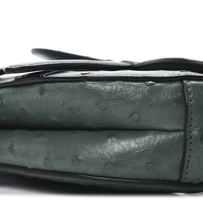 Christian Dior Ostrich Mini Saddle Bag Green 9 of 9