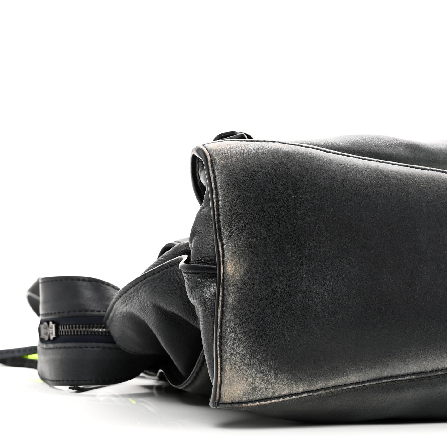 Used Calfskin Silver Hardware Neo Classic City Navy