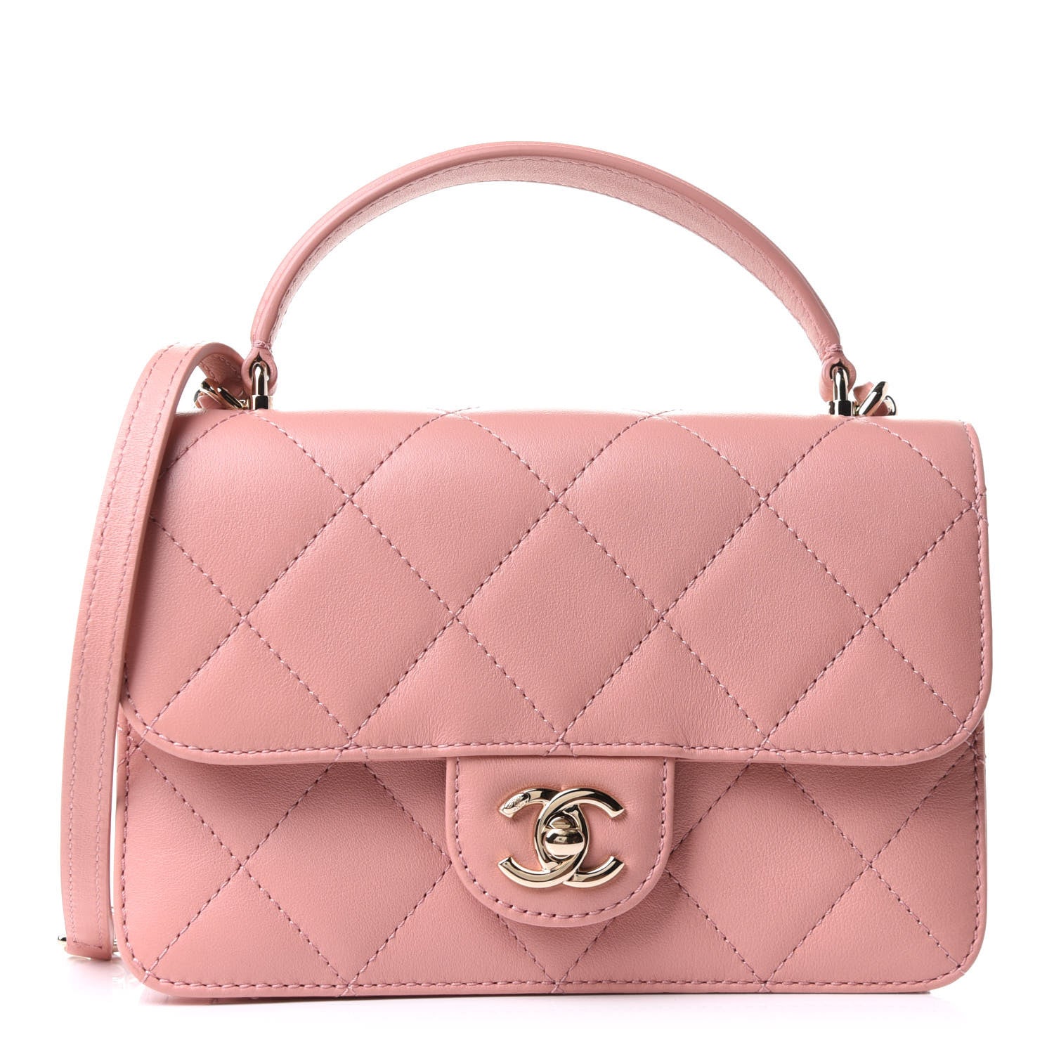 Chanel Calfskin Quilted Coco Lady Flap Dark Pink 1 of 11
