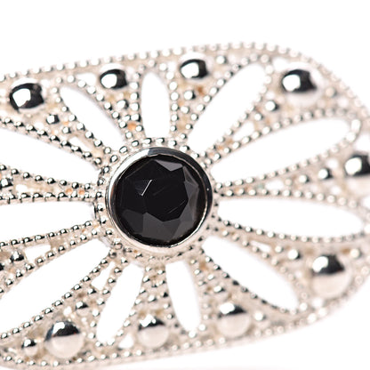 Tiffany Sterling Silver Black Onyx Pearl Ziegfeld Daisy Pendant Necklace 7 of 8