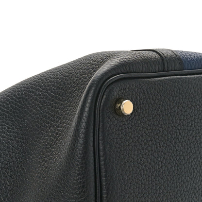 Hermes Taurillon Clemence Casaque Picotin Lock 18 PM Bleu Nuit Black Blue Frida 7 of 8