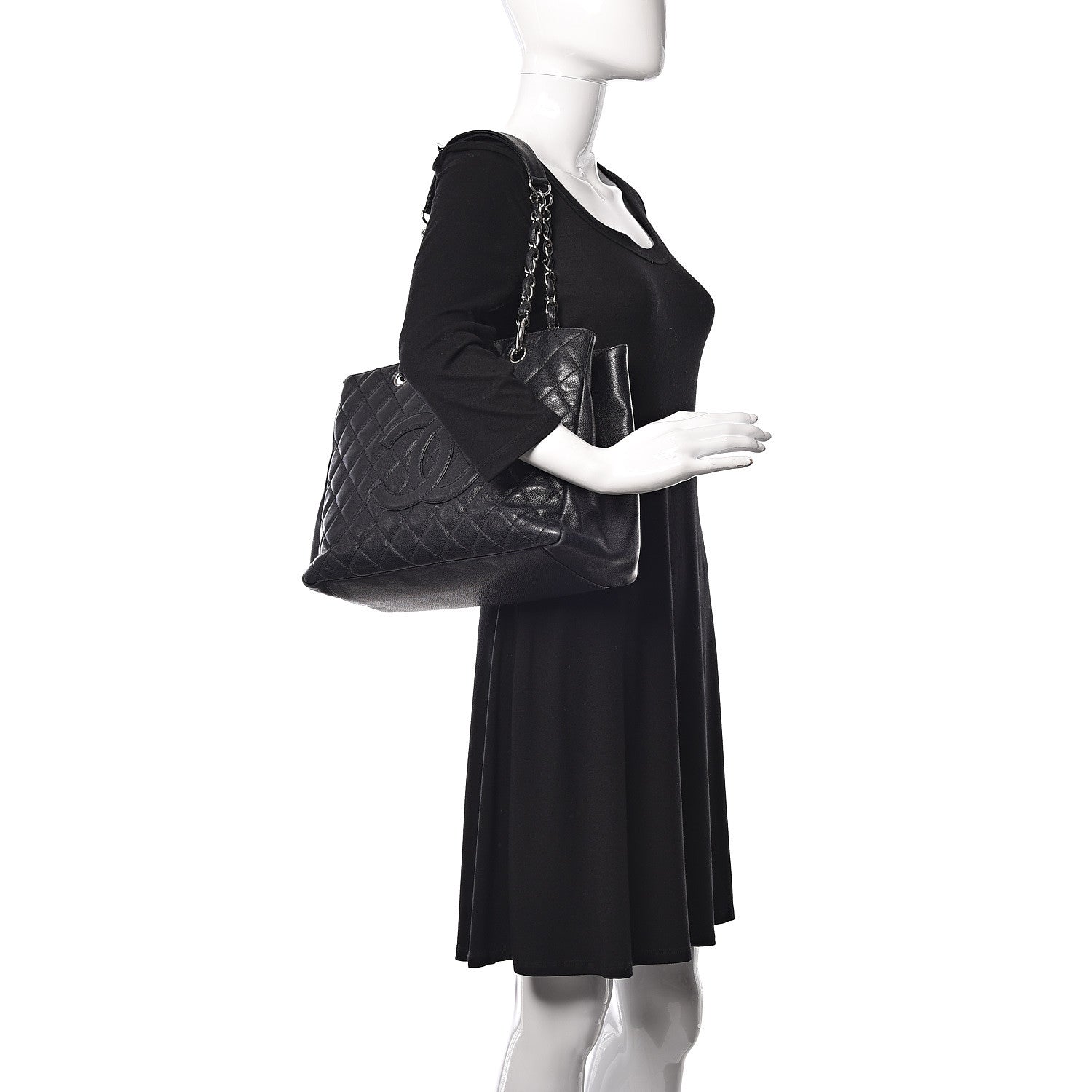 Chanel Caviar Quilted Grand Shopping Tote GST Black 2 of 15