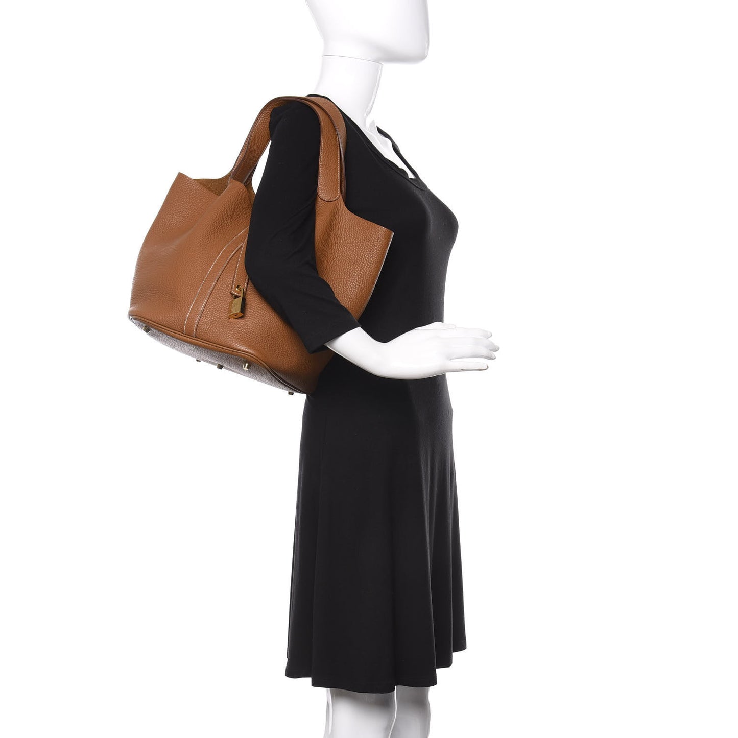 Taurillon Clemence Picotin Lock 26 GM Gold