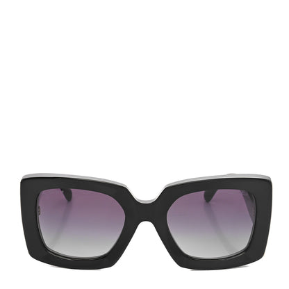 Chanel Acetate Rectangle Sunglasses 5435 Black 2 of 7