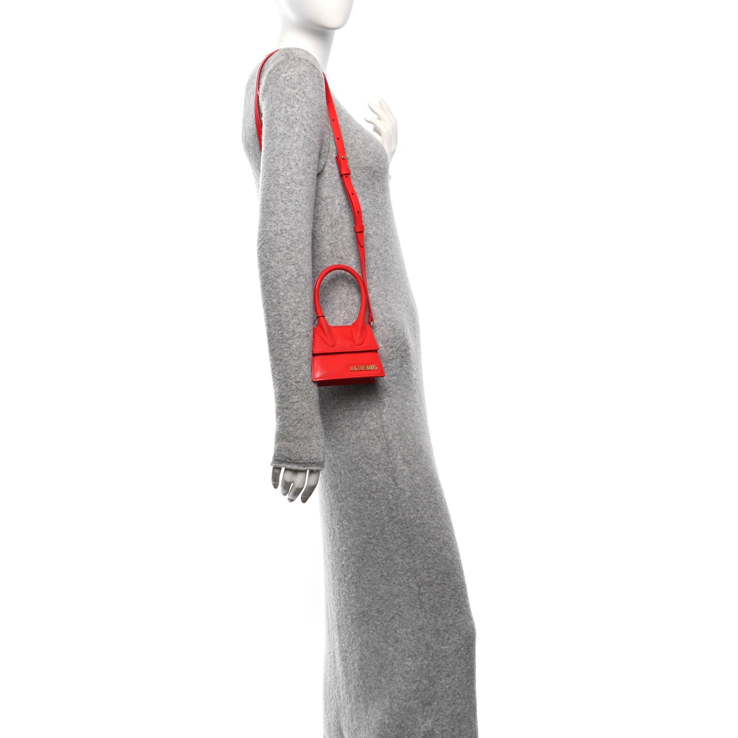 Jacquemus Rubberized Calfskin Le Chiquito Moyen Red 2 of 19