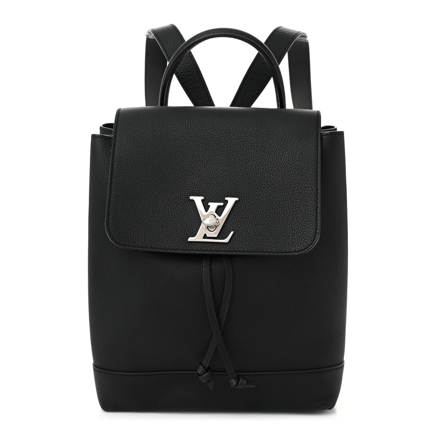 Calfskin Lockme Backpack Black