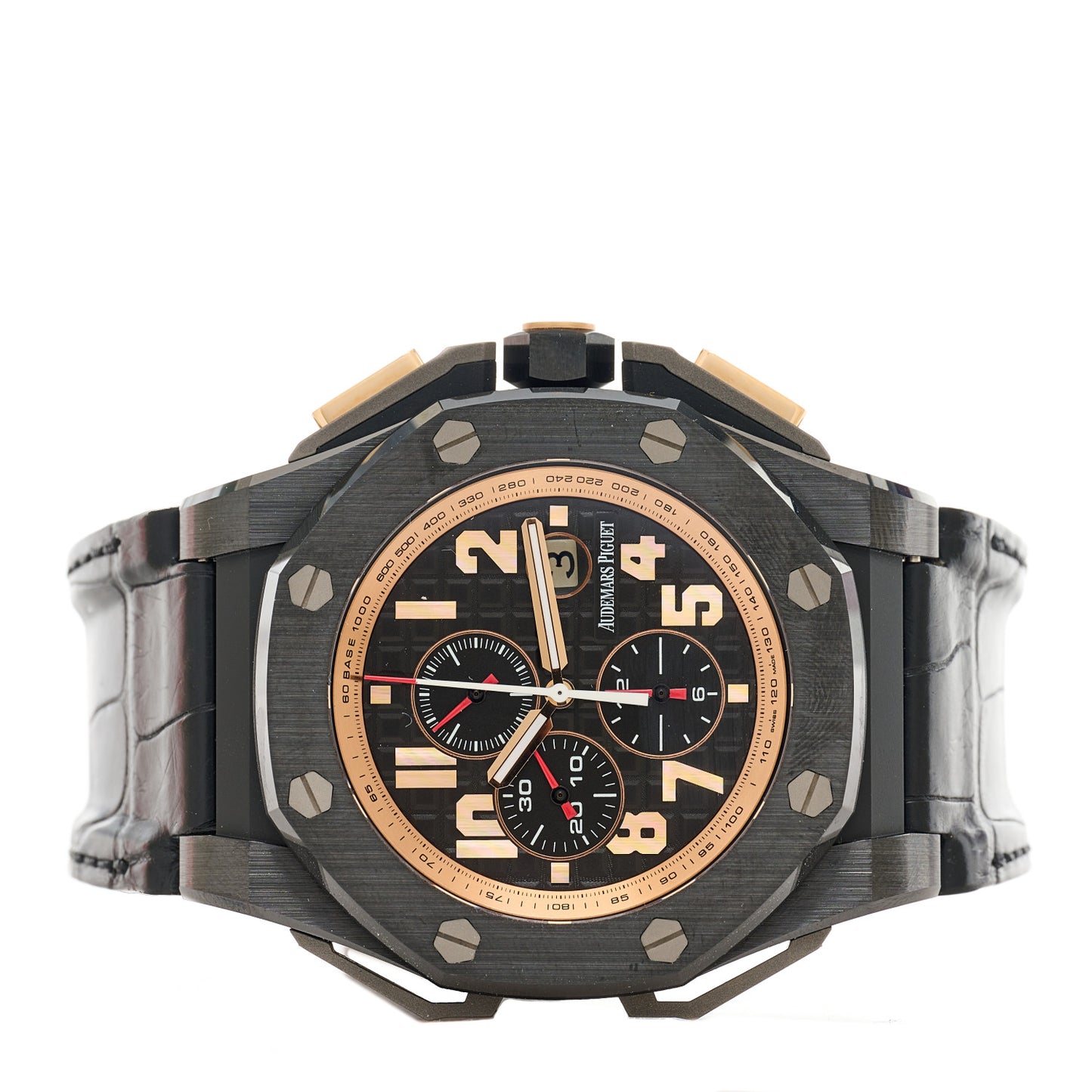 Ceramic Alligator 48mm Royal Oak Offshore Legacy Arnold Automatic Watch Black 26378IO.OO.A001KE.01
