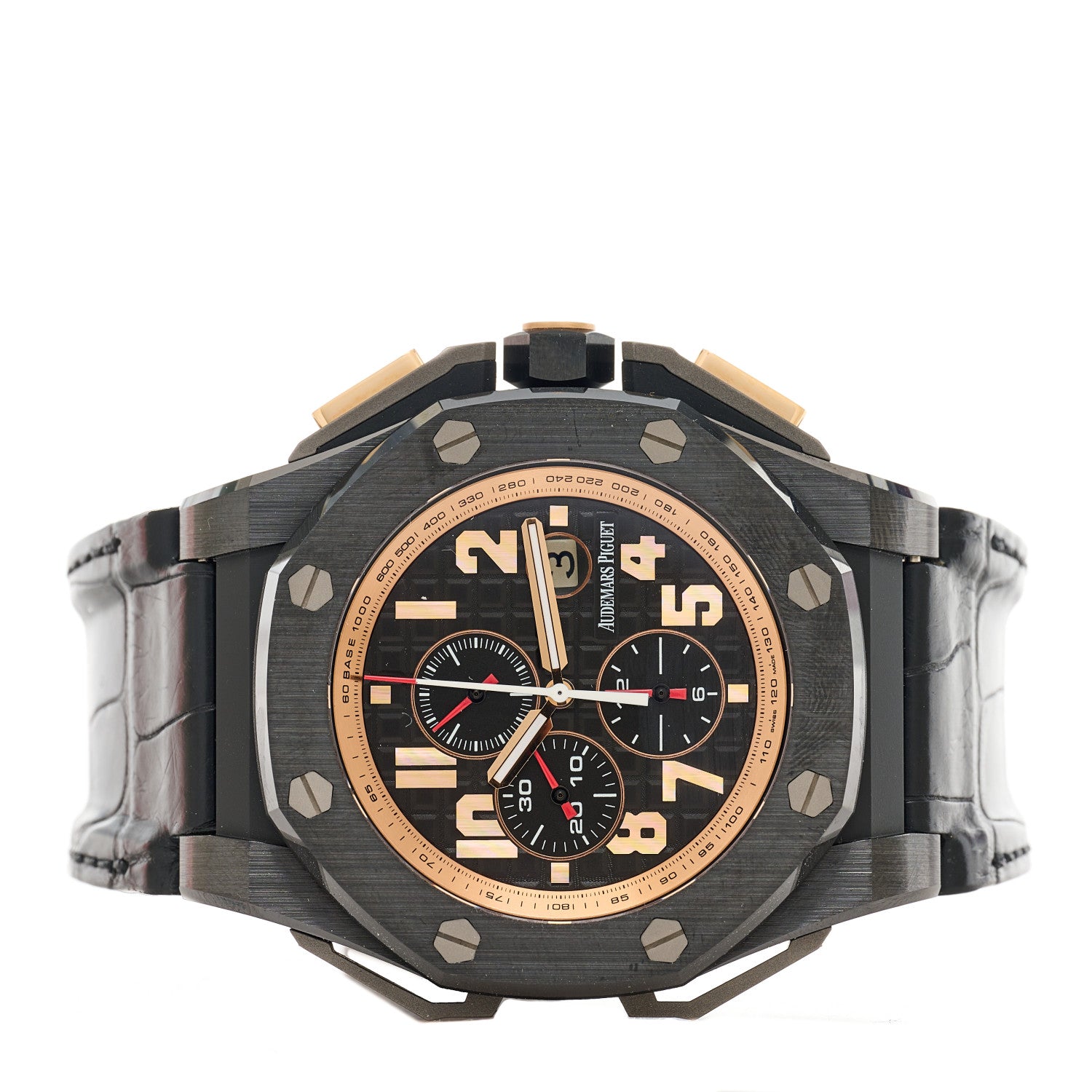 Audemars Piguet Ceramic Alligator 48mm Royal Oak Offshore Legacy Arnold Automatic Watch Black 26378IO.OO.A001KE.01 3 of 5