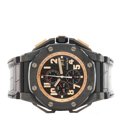 Audemars Piguet Ceramic Alligator 48mm Royal Oak Offshore Legacy Arnold Automatic Watch Black 26378IO.OO.A001KE.01 3 of 5