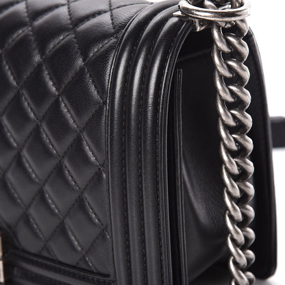 Chanel Lambskin Quilted Medium Boy Flap Black 11 of 15