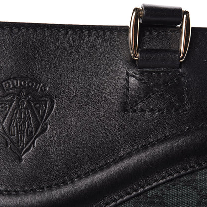 Gucci Monogram Crest Tote Green Black 11 of 13