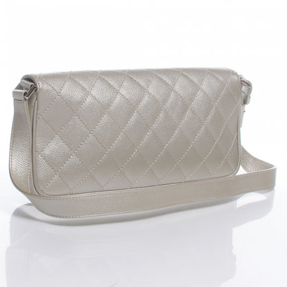 Chanel Caviar Quilted CC Shoulder Bag Pearl 3 of 7