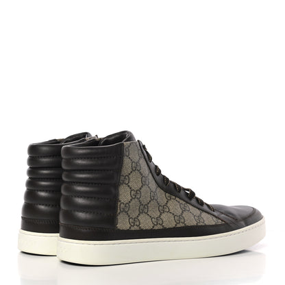 Gucci GG Supreme Monogram Mens Common High Top Sneakers 8 Brown 4 of 7