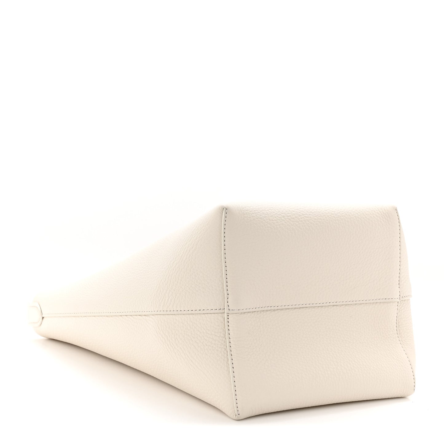 Grained Calfskin Medium N/S Park Tote Ivory