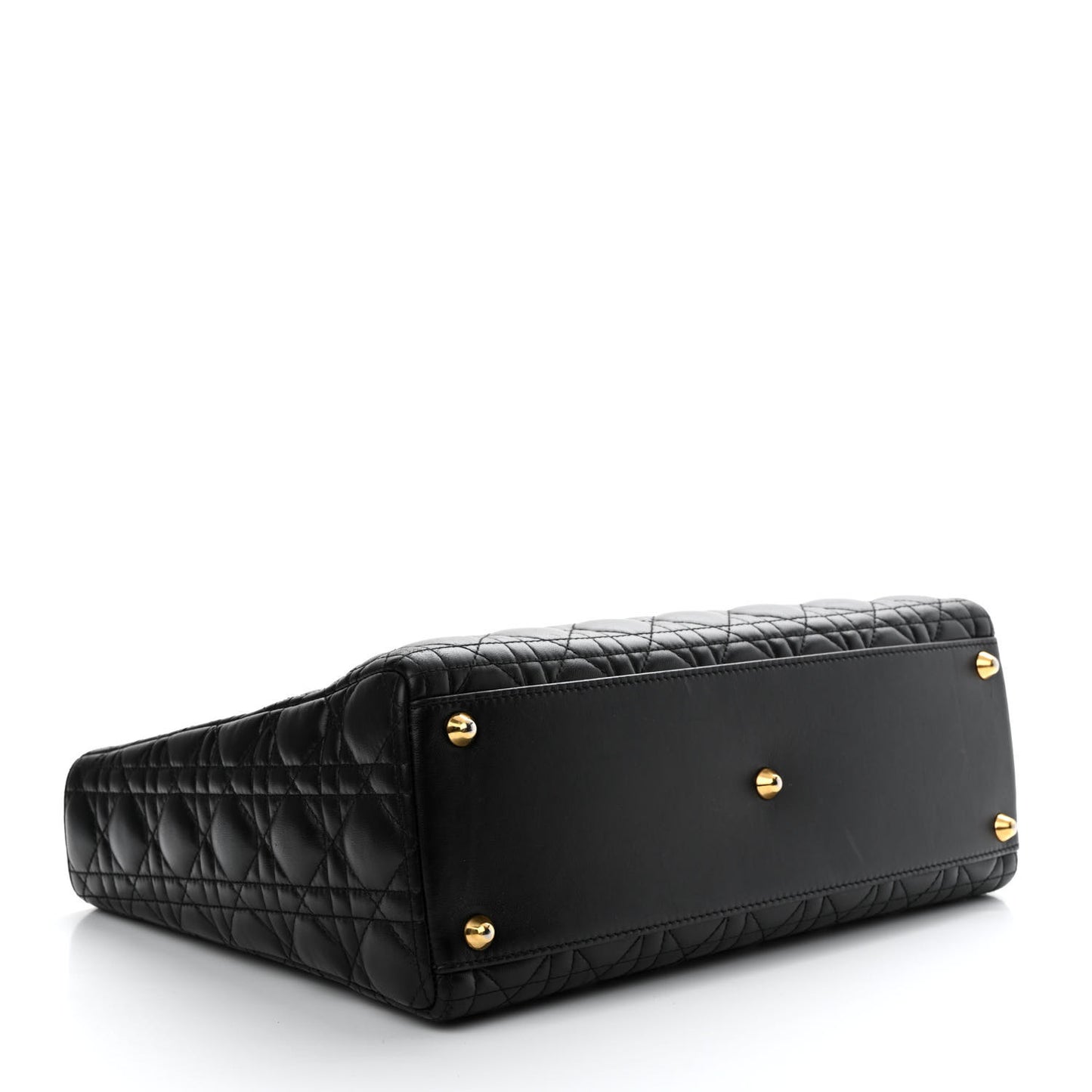Lambskin Cannage Large Lady Dior Black