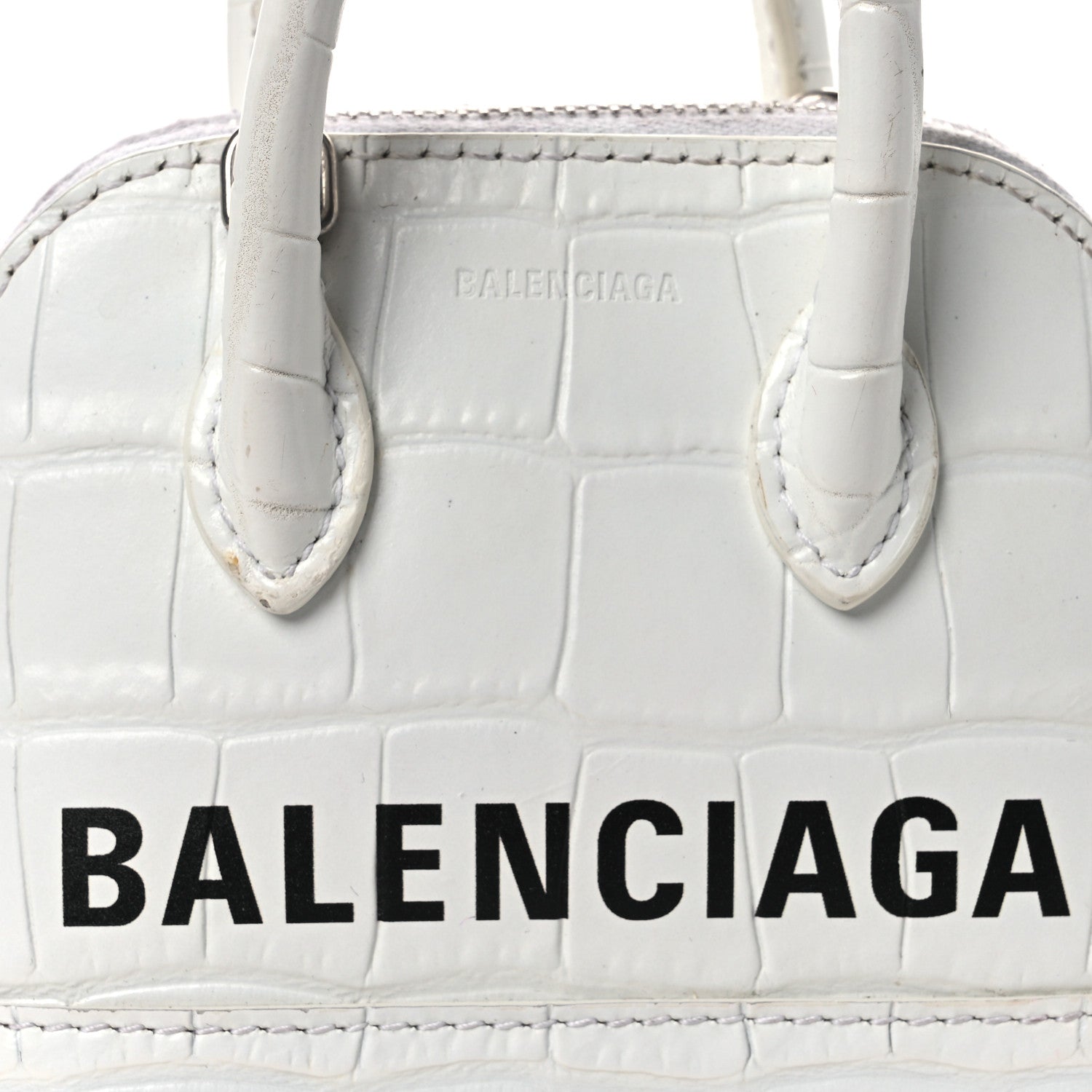 BALENCIAGA ショルダーバッグ ロゴ レザー ホワイト 550639 BALENCIAGA（バレンシアガ） ショルダーバッグ ロゴ レザー ホワイト
