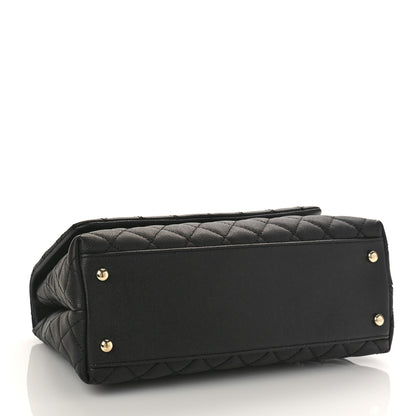 Chanel Caviar Quilted Small Coco Handle Flap Black 4 of 9