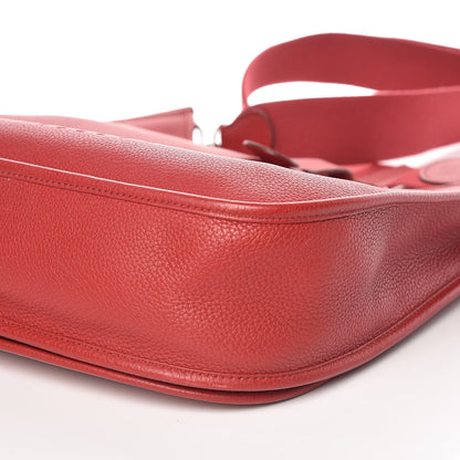 Hermes Taurillon Clemence Evelyne III GM Rouge Garance 9 of 10