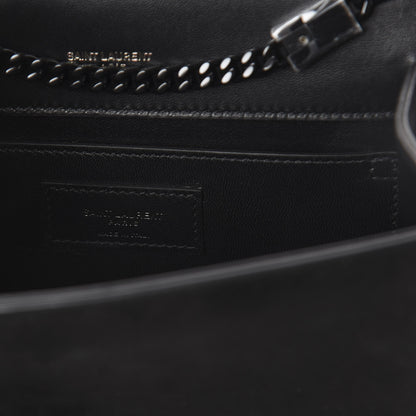 Saint Laurent Suede Crystal Small Classic Monogram Kate Satchel Black 5 of 8