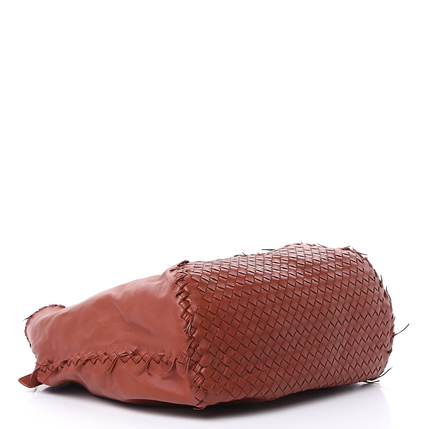 Bottega Veneta Nappa Intrecciato Large Fringe Shoulder Bag Rust 4 of 11