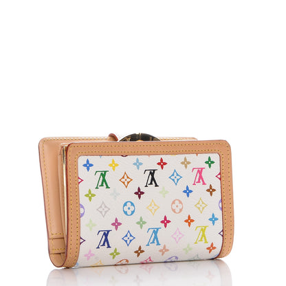 Louis Vuitton Monogram Multicolor French Purse Wallet White 3 of 6