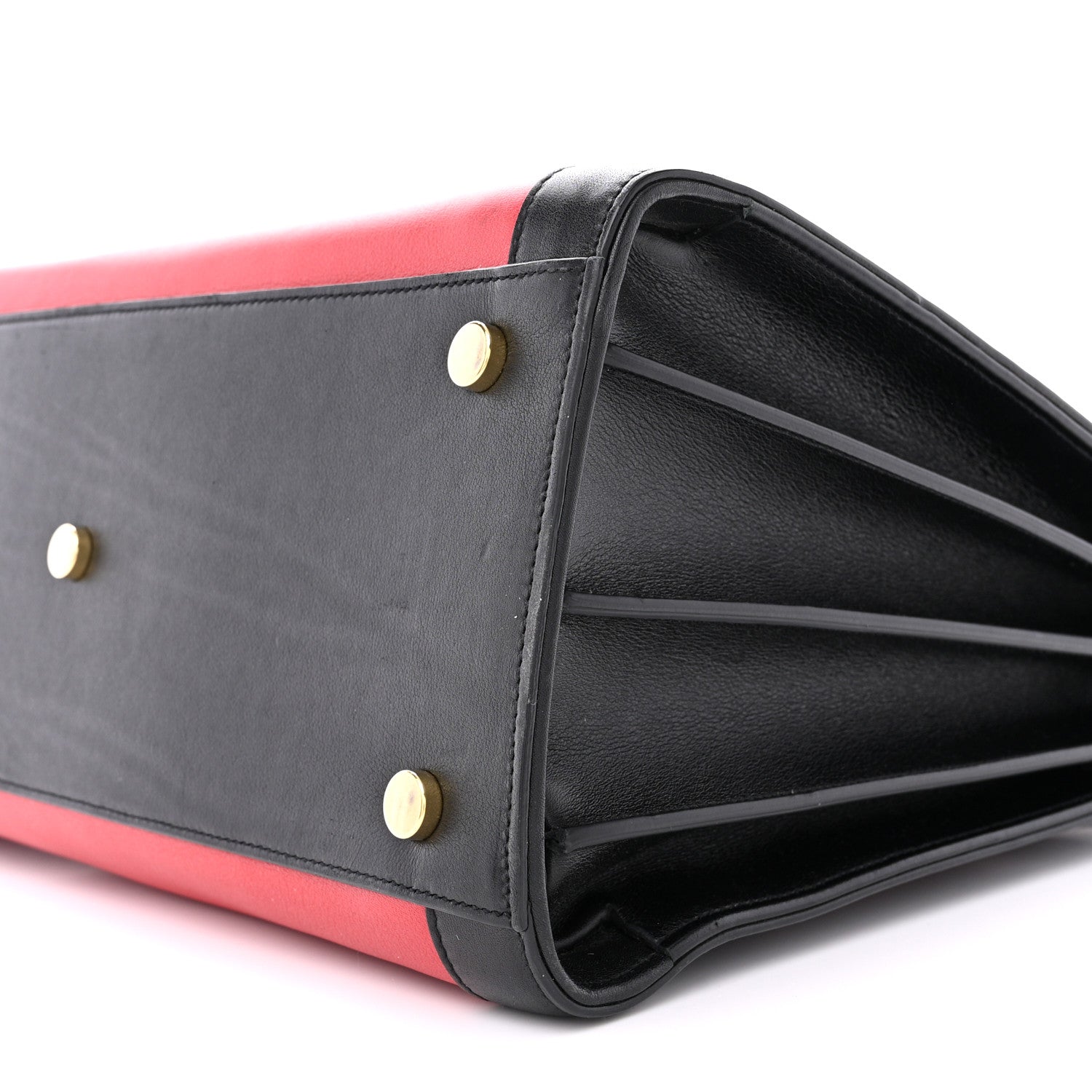Saint Laurent SAINT LAURENT Calfskin Bi-Color Nano Sac De Jour Red Black 11 of 21