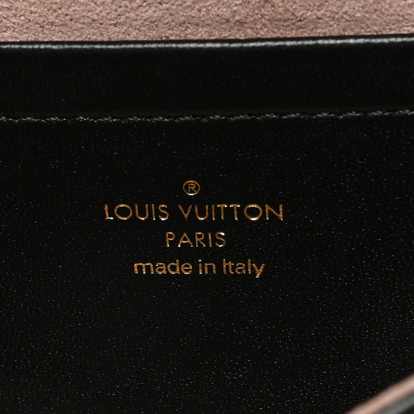Lambskin Embossed Monogram Pochette Coussin Black