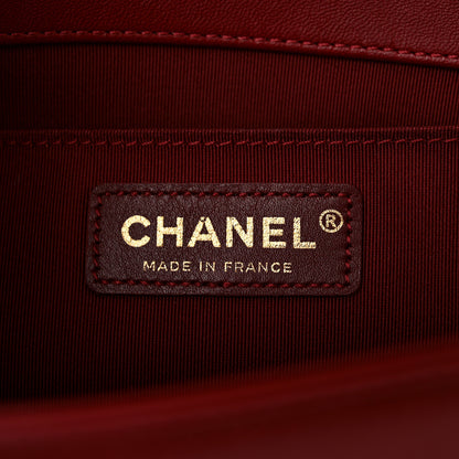 Chanel Lambskin Quilted Medium Boy Flap Dark Red 6 of 11