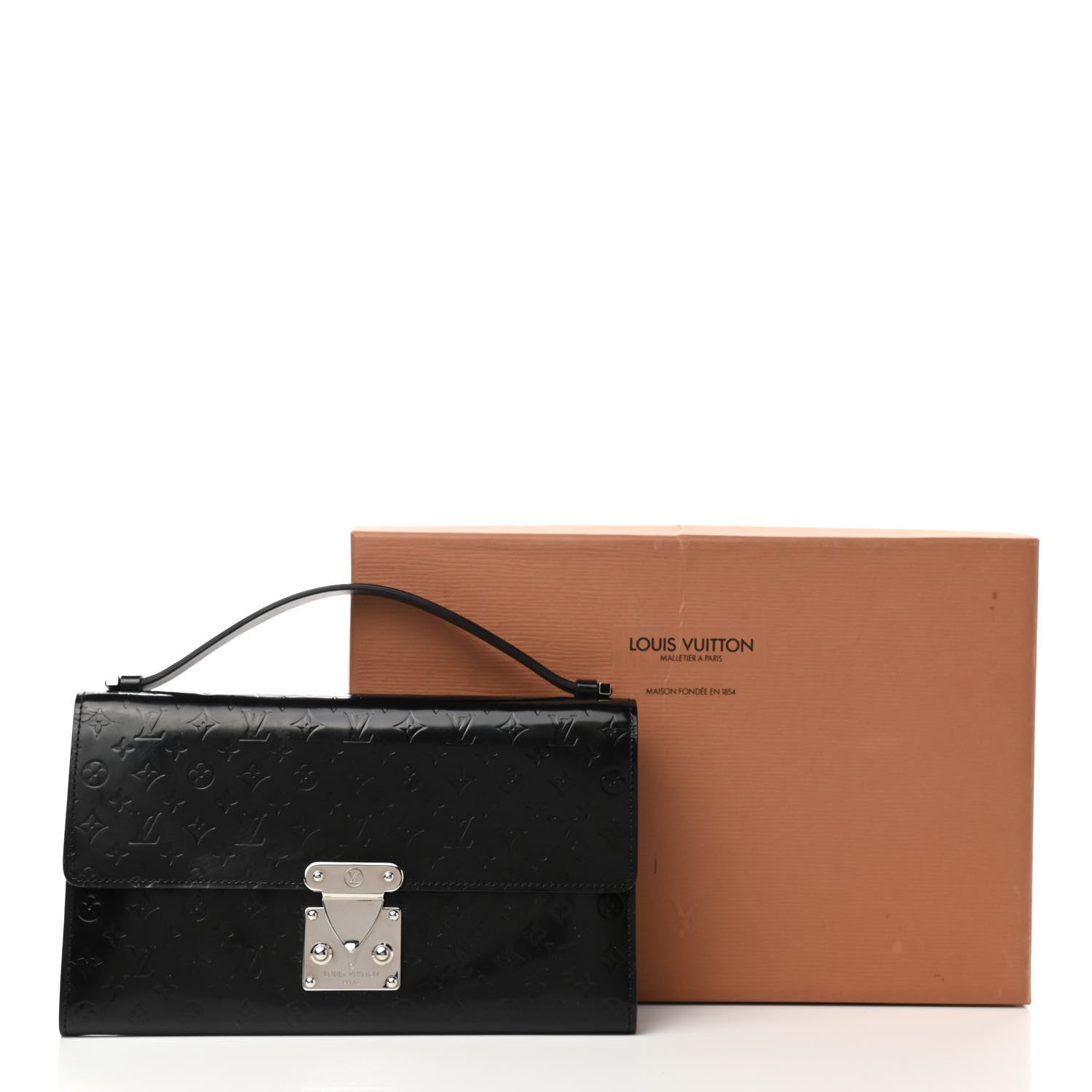 Louis Vuitton Monogram Glace Anouchka Pochette MM Black 8 of 8
