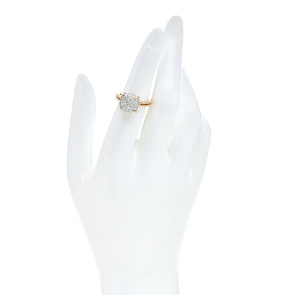 David Yurman 18K Yellow Gold Diamond 11mm Chatelaine Ring 52 6 2 of 5