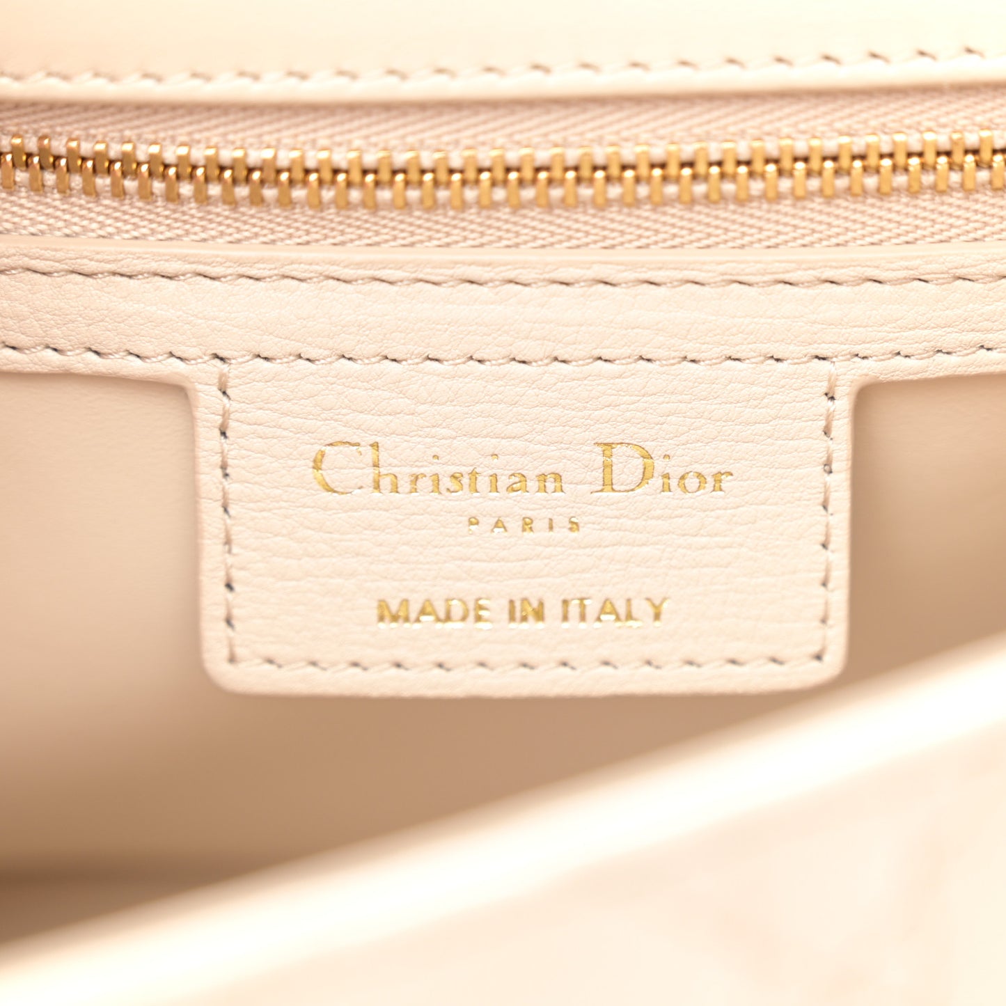 Supple Calfskin Cannage Medium Caro Bag Beige