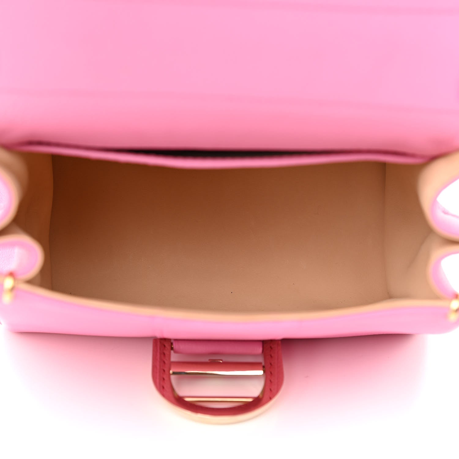 Delvaux Grained Calfskin Mini Brillant Satchel Flamingo 5 of 9