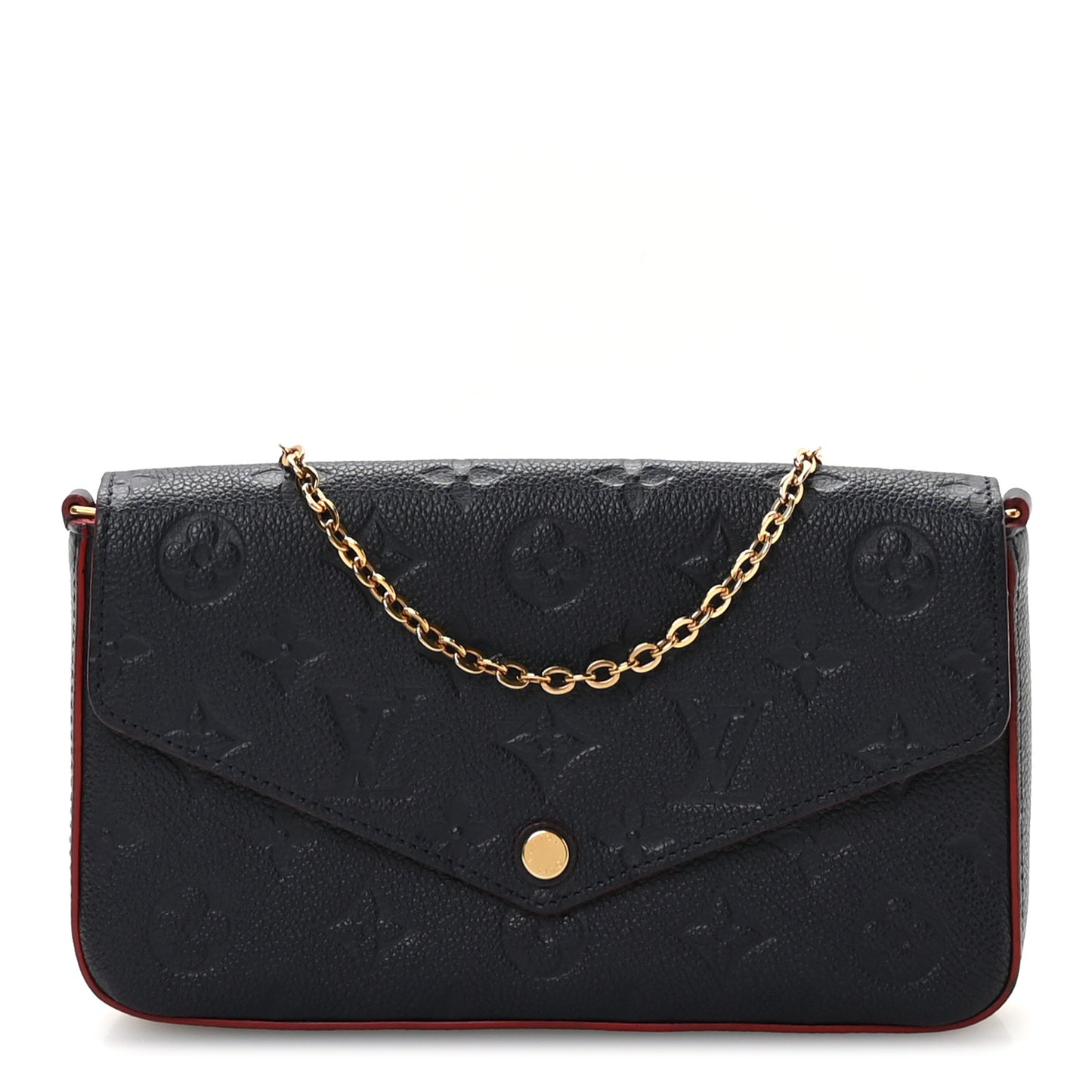 Empreinte Pochette Felicie Chain Wallet Marine Rouge