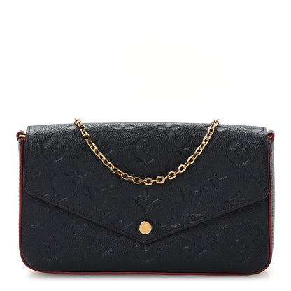 Louis Vuitton Empreinte Pochette Felicie Chain Wallet Marine Rouge 1 of 11