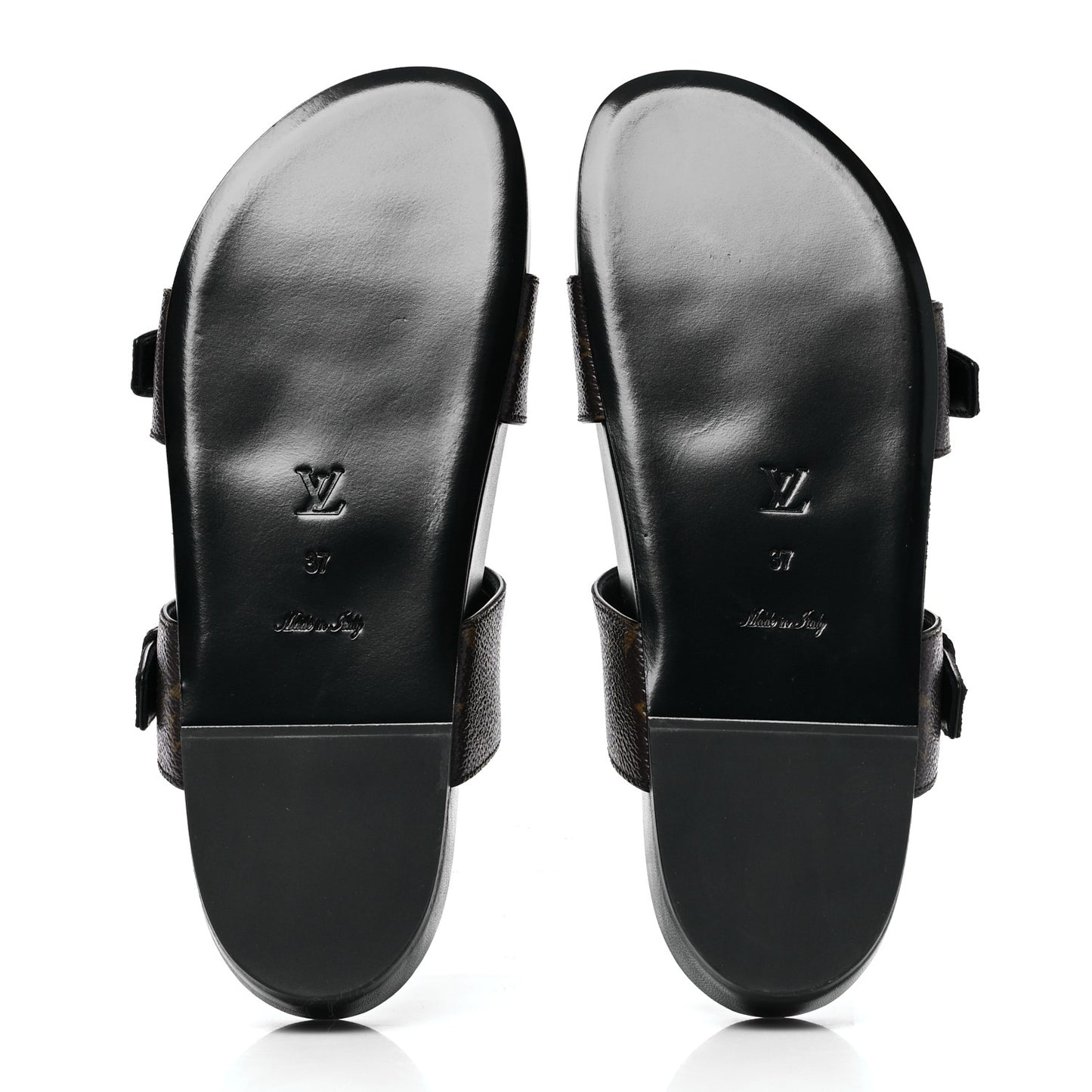 Monogram Bom Dia Mule Sandals 37 Black