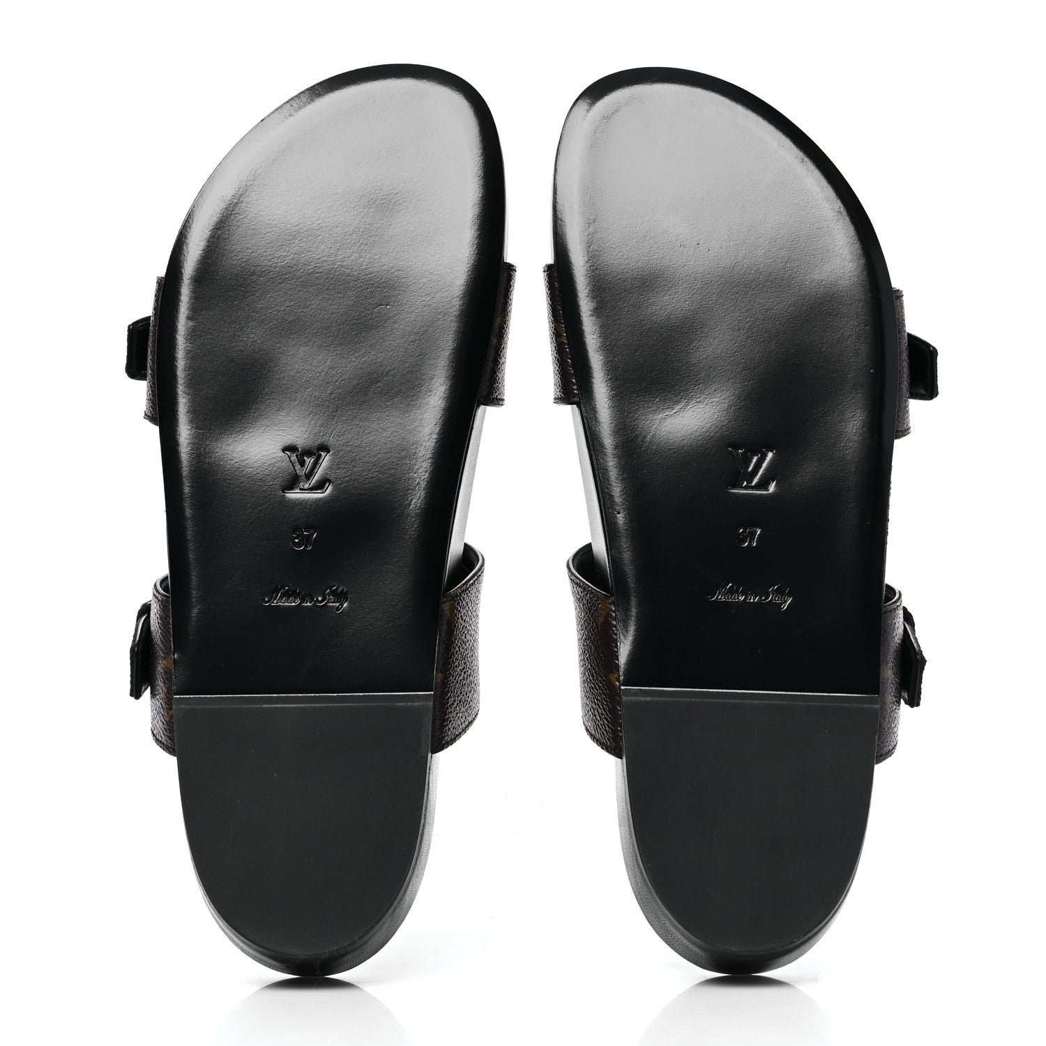 Louis Vuitton Monogram Bom Dia Mule Sandals 37 Black 5 of 8