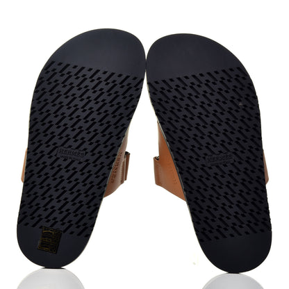 Hermes Calfskin Womens Chypre Sandals 37 Naturel 5 of 9