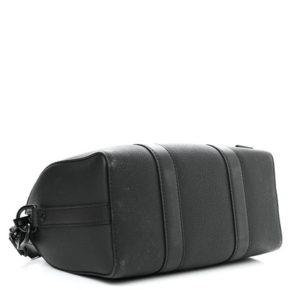 Louis Vuitton Grained Calfskin Aerogram City Keepall Black 3 of 8