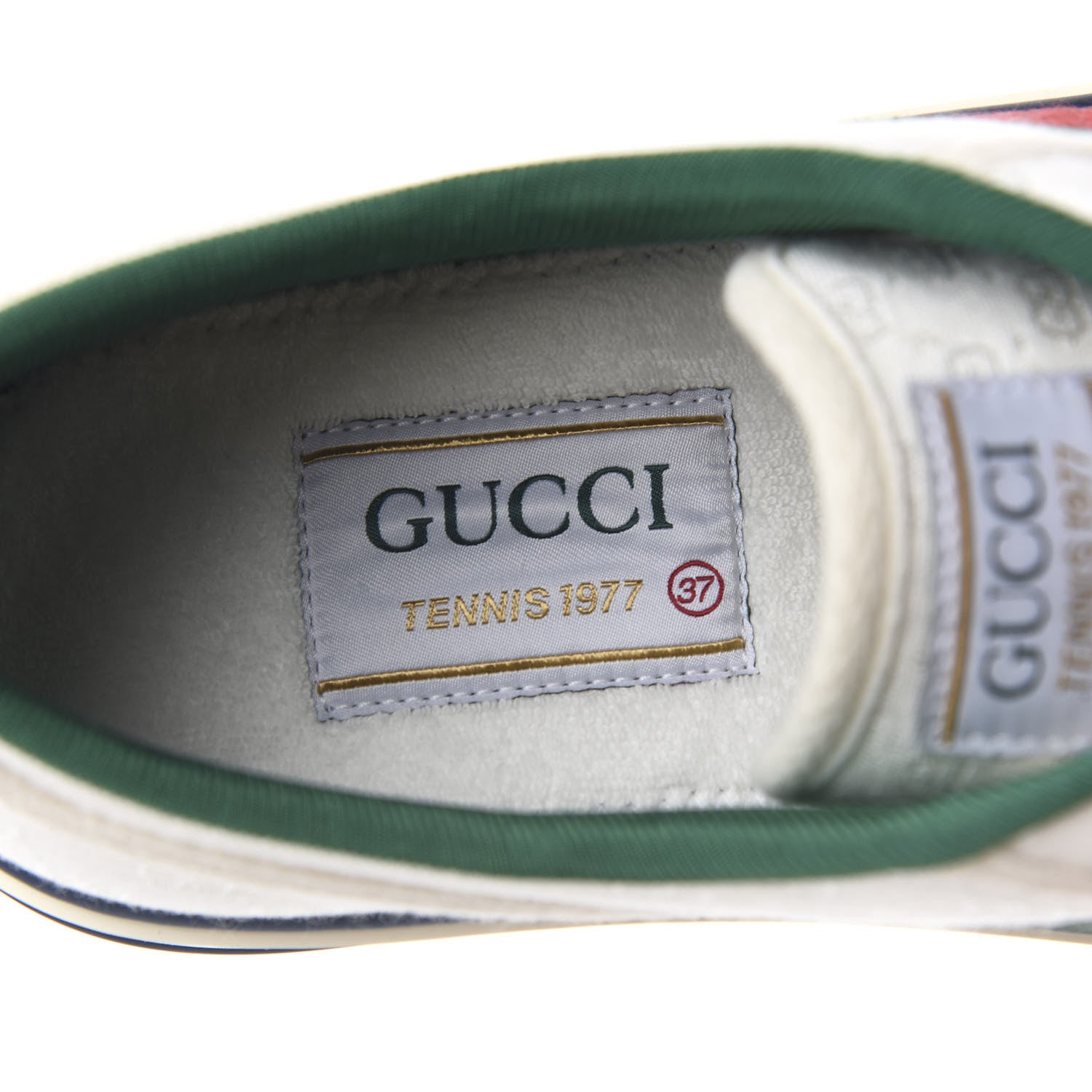 Gucci Jacquard Mini GG Monogram Web Womens 1977 Tennis Sneakers 37 White 7 of 8