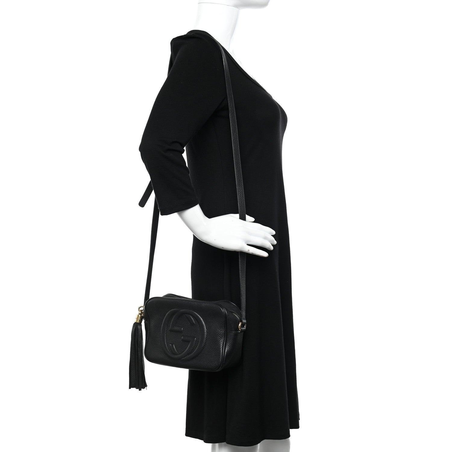 Gucci Pebbled Calfskin Small Soho Disco Bag Black 2 of 13