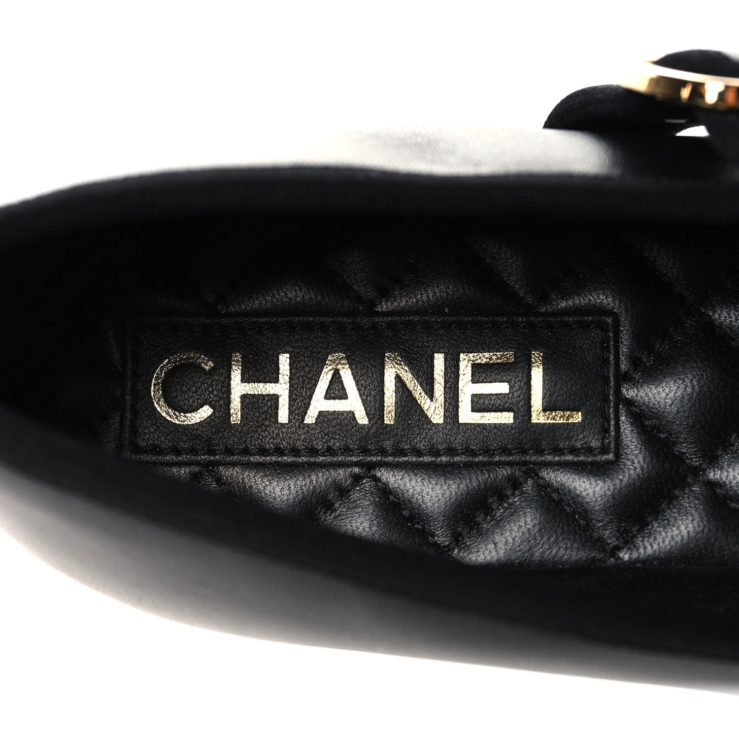 Chanel Lambskin Mary Jane Flats 38 Black 9 of 9